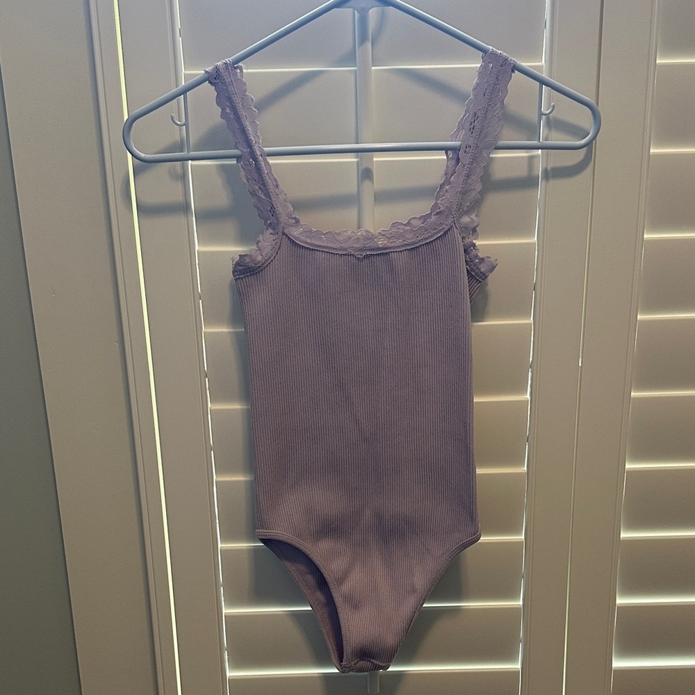 Zara Lavender Lace Strap Bodysuit